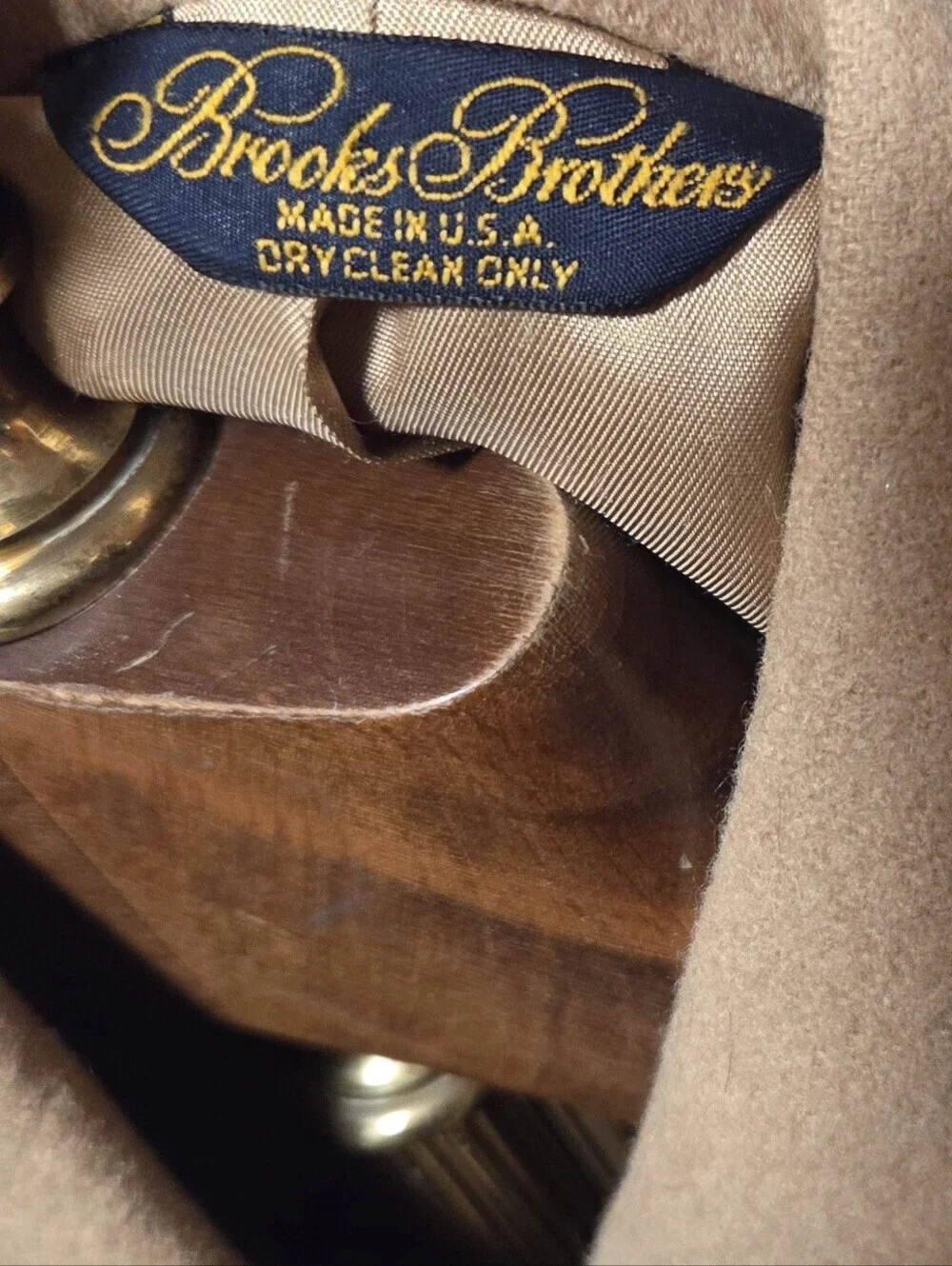 Vintage Brooks Brothers 100% Camel Hair Tan Blazer Union Made In USA Size 40R